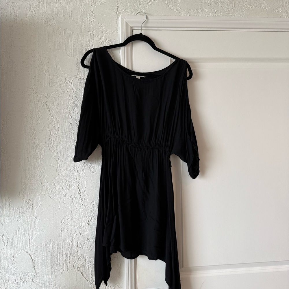 Cold shoulder Black Women's Dress